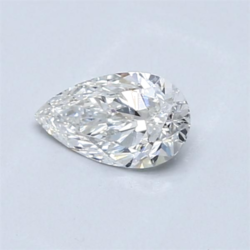 0.5 carat F-SI1 Natūralus Pear Deimantas (1)