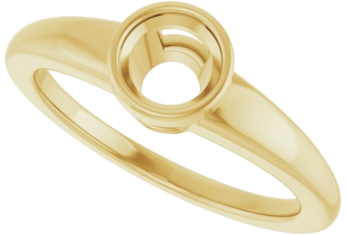 Sužadėtuvių Žiedas „Bezel-Set Solitaire“ 10k yellow gold Round 5.2mm (5)