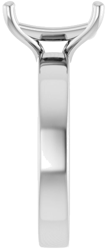 Sužadėtuvių Žiedas „Solitaire“ 10k white gold Emerald 10mm x 8mm (4)