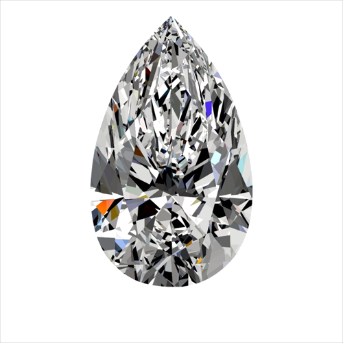 0.3 carat E-SI1 Natūralus Pear Deimantas (1)