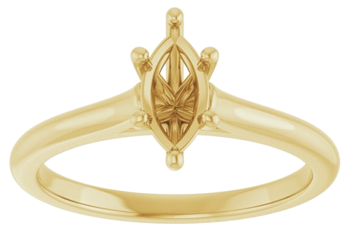 Sužadėtuvių Žiedas „Accented“ 14k yellow gold Marquise 8mm x 4mm (3)