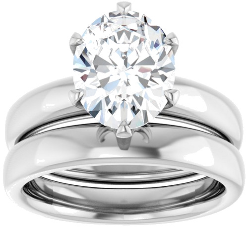 Sužadėtuvių Žiedas „Solstice Solitaire®“ 14k white gold Oval 10mm x 8mm (8)