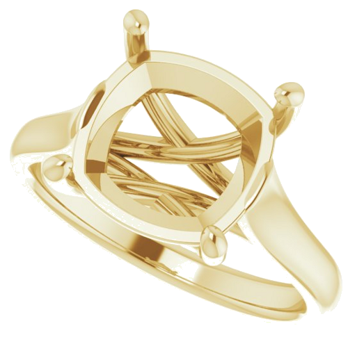 Sužadėtuvių Žiedas „Solitaire“ 14k yellow gold Cushion 10mm (5)