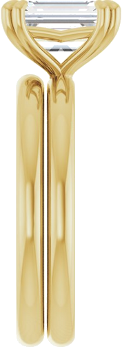 Sužadėtuvių Žiedas „Double Claw-Prong“ 14k yellow gold Emerald 8mm x 6mm (9)