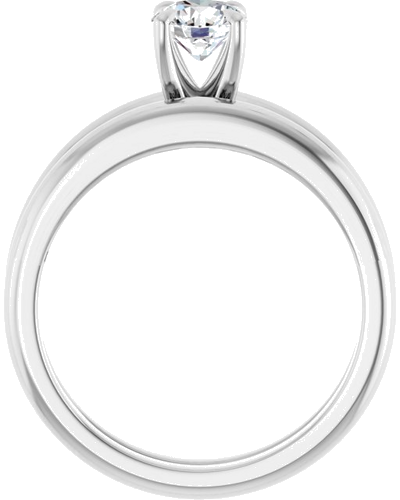 Sužadėtuvių Žiedas „Claw-Prong Solitaire“ 14k white gold Round 5.2mm (7)
