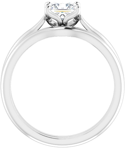 Sužadėtuvių Žiedas „Solitaire“ 585 Baltojo Aukso Square 5mm (7)