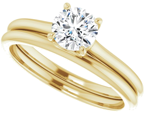 Sužadėtuvių Žiedas „Solitaire“ 18k yellow gold Round 5.5mm (10)