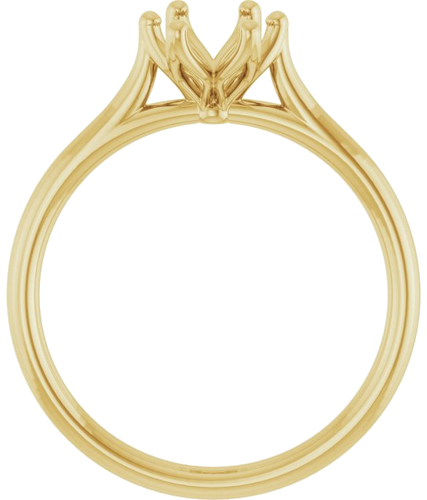 Sužadėtuvių Žiedas „Solitaire“ 585 Geltonojo Aukso Oval 8mm x 6mm (2)