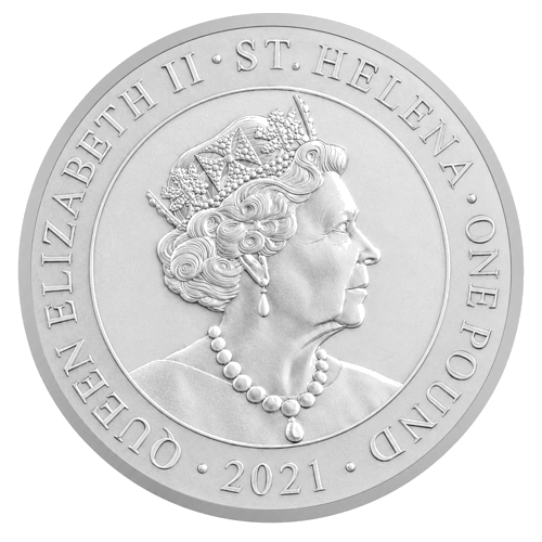 1 oz Торговый доллар 2021 Остров Святой Елены серебряная монета (2)