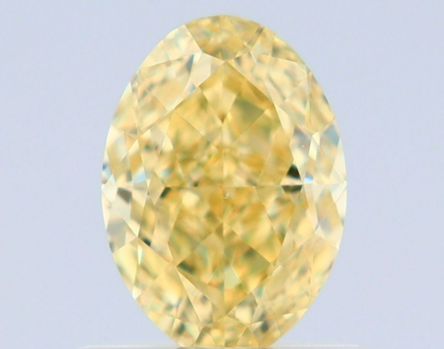 0.81 carat Fancy Yellow-VS1 Natūralus Oval Deimantas (1)