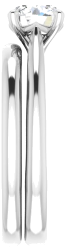 Sužadėtuvių Žiedas „Solitaire“ 585 Baltojo Aukso Round 6mm (9)