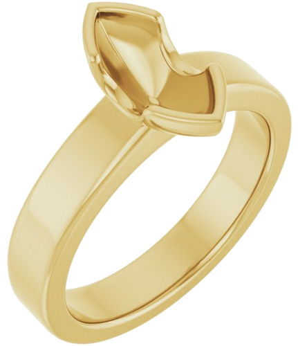 Sužadėtuvių Žiedas „Half-Bezel Solitaire“ 14k yellow gold Marquise 10mm x 5mm (1)