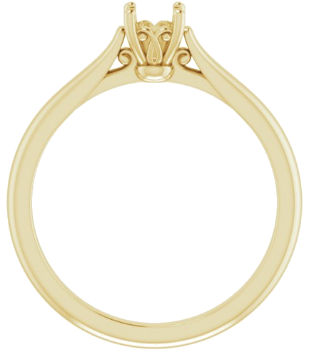 Sužadėtuvių Žiedas „Solitaire“ 10k yellow gold Round 4.4mm (2)