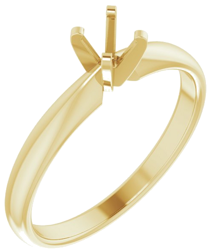 14K Yellow 4.0-4.1 mm Round Solitaire Engagement Ring Mounting (1)