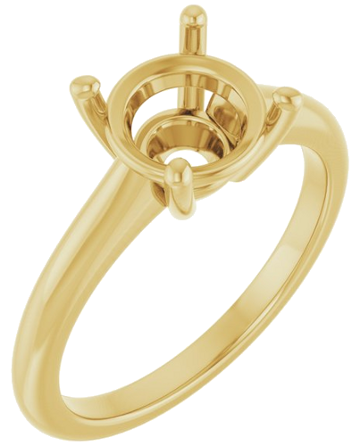 Sužadėtuvių Žiedas 750 Geltonojo Aukso Round 8.2mm (1)