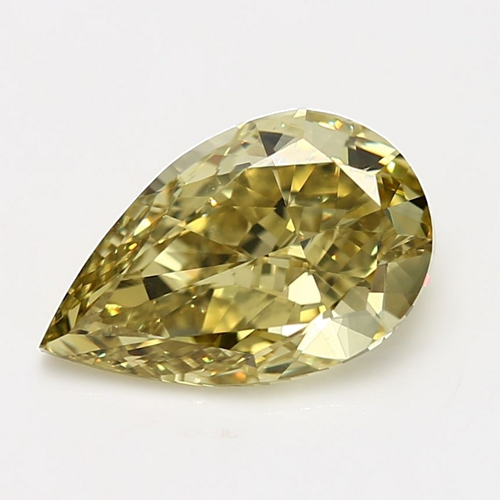 4.0 carat Fancy Deep Brownish Greenish Yellow-SI1 Natūralus Pear Deimantas (1)