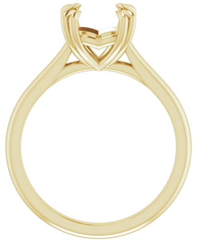14K Yellow 8 mm Cushion Solitaire Engagement Ring Mounting (2)