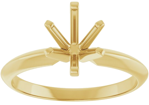 Sužadėtuvių Žiedas „Solitaire“ 585 Geltonojo Aukso Oval 8mm x 6mm (3)