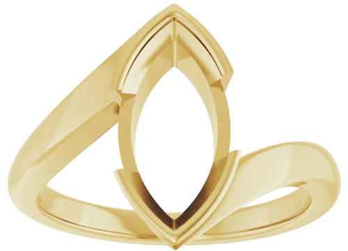 Sužadėtuvių Žiedas „Half-Bezel Solitaire“ 14k yellow gold Marquise 13mm x 6.5mm (3)