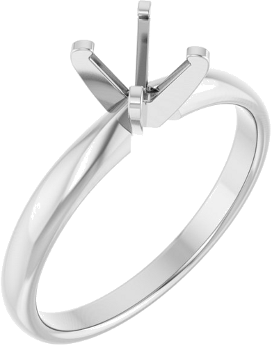 Sužadėtuvių Žiedas „Solitaire“ 14k white gold Round 5.5mm (1)