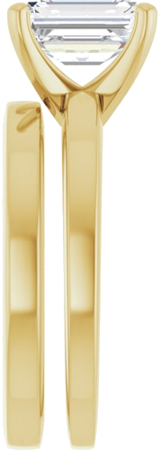 Sužadėtuvių Žiedas „Solitaire“ 585 Geltonojo Aukso Emerald 8mm x 6mm (9)