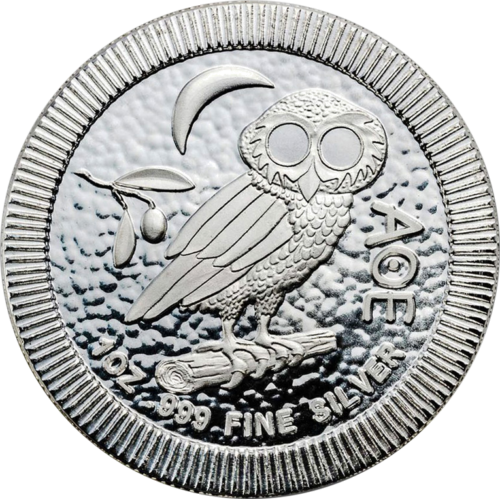 1 oz Atėnų pelėda Niujė sidabrinė moneta (Mix metai) (1)
