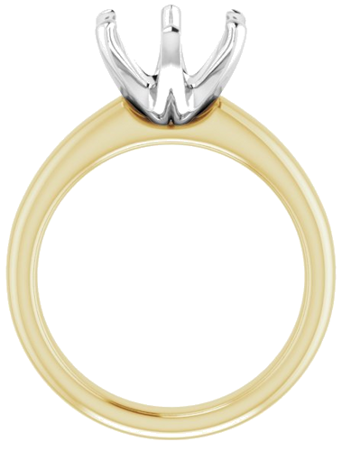 Sužadėtuvių Žiedas „Solitaire“ 585 Baltojo Ir Geltonojo Aukso Round 9.4mm (2)