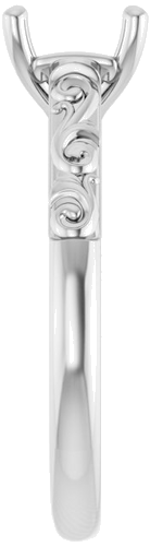 Sužadėtuvių Žiedas „Solitaire“ 585 Baltojo Aukso Asscher 6mm (4)