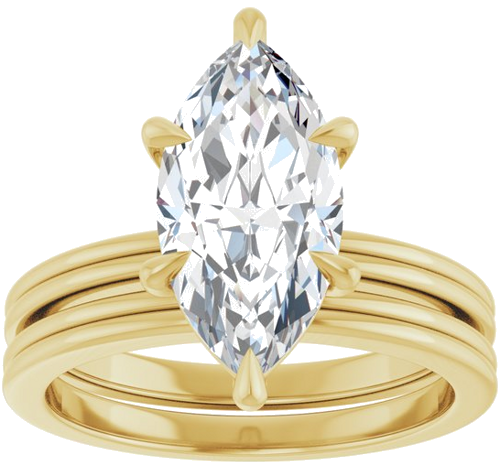 Sužadėtuvių Žiedas „Claw-Prong Solitaire“ 14k yellow gold Marquise 14mm x 7mm (8)