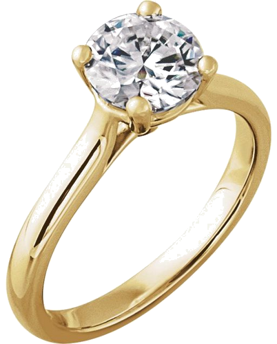 14K Yellow 5.8 mm Round Solitaire Engagement Ring Mounting (3)