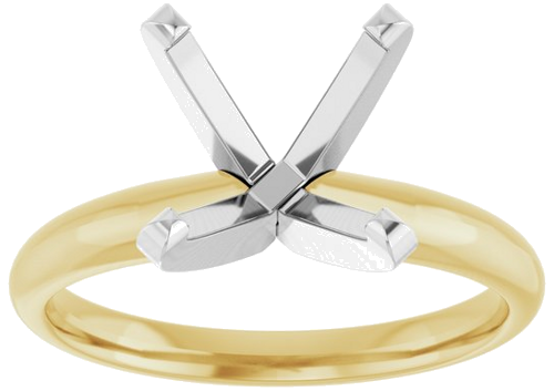 Sužadėtuvių Žiedas „Solitaire“ 14k yellow/white gold Round 9.5mm (3)