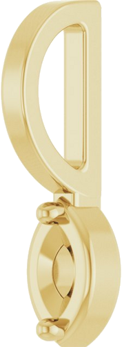 14K Yellow 4.5x2.5 mm Marquise 2-Prong Pendant Mounting (2)
