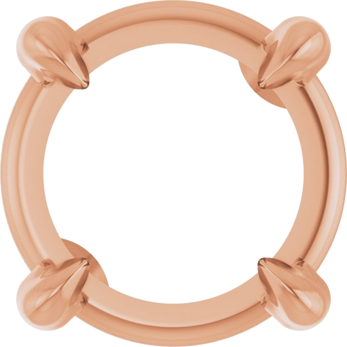 Pakabukas „Solitaire Slide“ 14k rose gold Round 5mm (1)