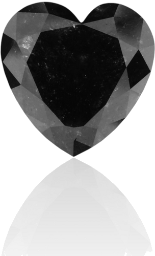 4.03 carat Fancy Black-VVS2 Natūralus Heart Deimantas (1)