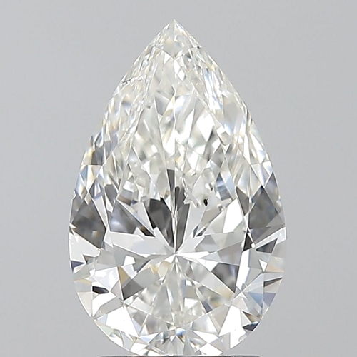 2.01 carat H-SI1 Natūralus Pear Deimantas (1)