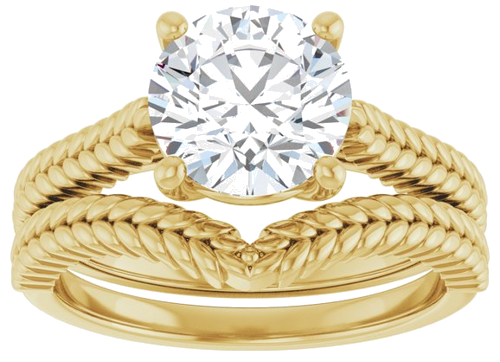 Sužadėtuvių Žiedas „Solitaire“ 14k yellow gold Round 8mm (8)