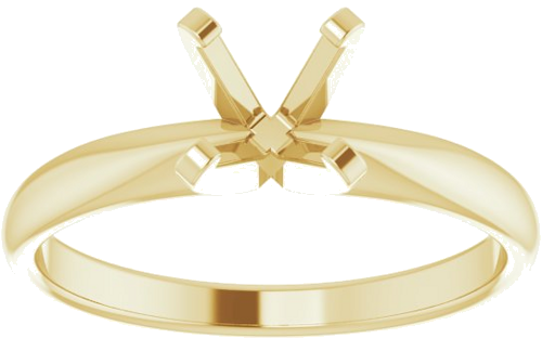 14K Yellow 5.7-6.0 mm Round Solitaire Engagement Ring Mounting (3)