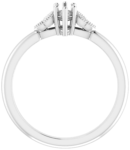 Sužadėtuvių Žiedas „Solitaire“ 14k white gold Marquise 6mm x 3mm (2)