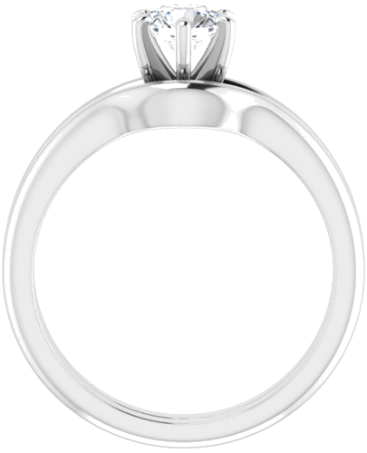 14K White 5.2 mm Round Solitaire Engagement Ring Mounting (7)