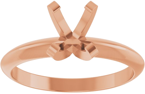 Sužadėtuvių Žiedas „Lightweight Solitaire“ 14k rose gold Oval 7mm x 5mm (3)
