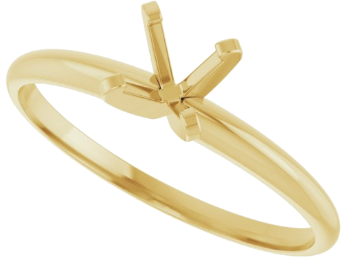 Sužadėtuvių Žiedas „Solitaire“ 14k yellow gold Square 3.75mm (5)