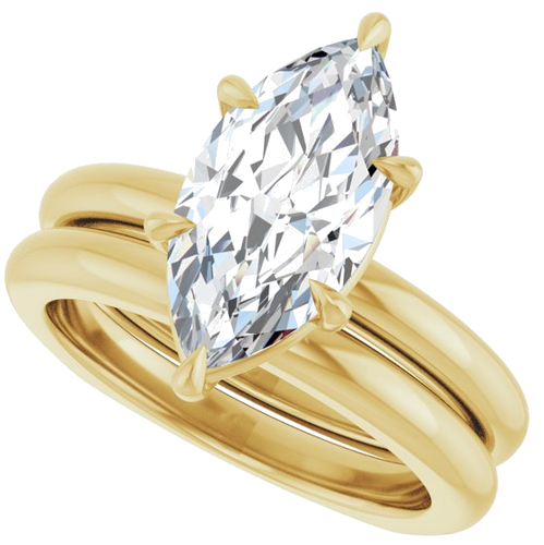 Sužadėtuvių Žiedas „Claw-Prong Euro Shank“ 14k yellow gold Marquise 14mm x 7mm (10)