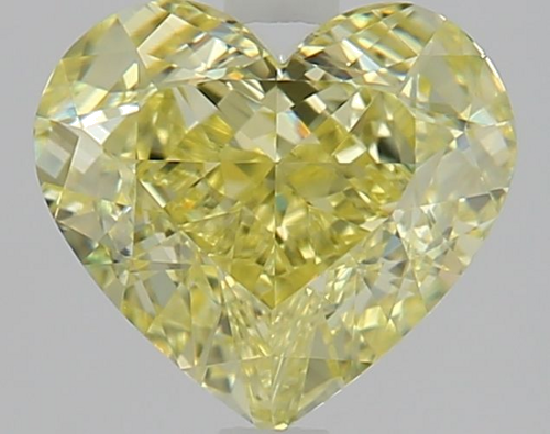 1.52 carat Fancy Yellow-VVS1 Natūralus Heart Deimantas (1)