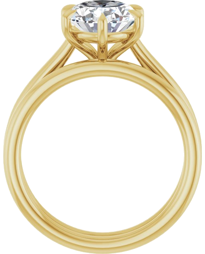 Sužadėtuvių Žiedas „Claw-Pong“ 14k yellow gold Oval 10mm x 8mm (7)