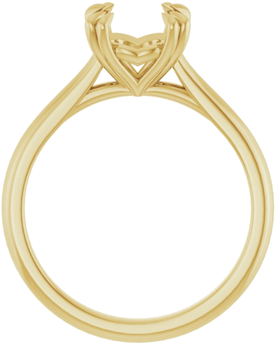 18K Yellow 8.2 mm Round Solitaire Engagement Ring Mounting (2)