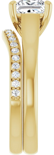 Sužadėtuvių Žiedas „Solitaire“ 14k yellow gold Square 6mm (9)