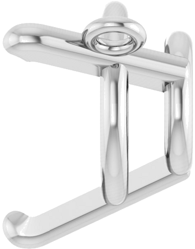 14K White 7.5 mm Round 3-Prong Necklace Center (3)