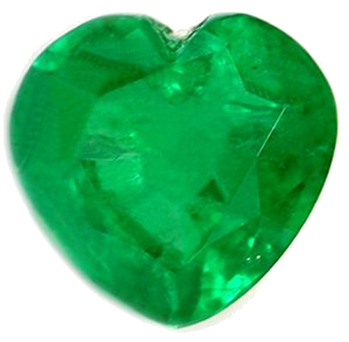 0.66 carat GREEN Heart Smaragdas (1)