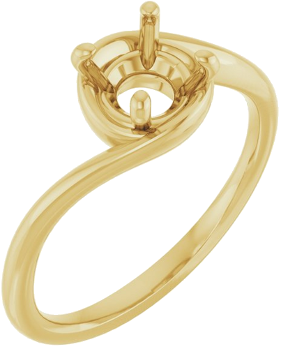 14K Yellow 6.5 mm Round Engagement Ring Mounting (1)