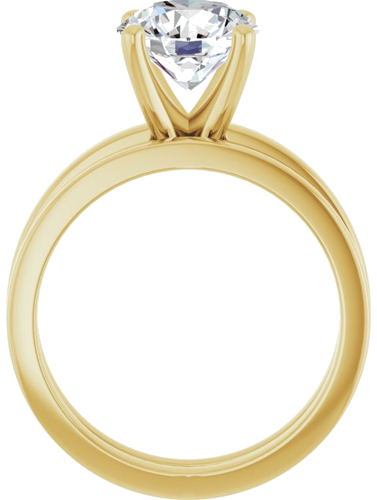 14K Yellow 8.2 mm Round Solitaire Engagement Ring Mounting (7)